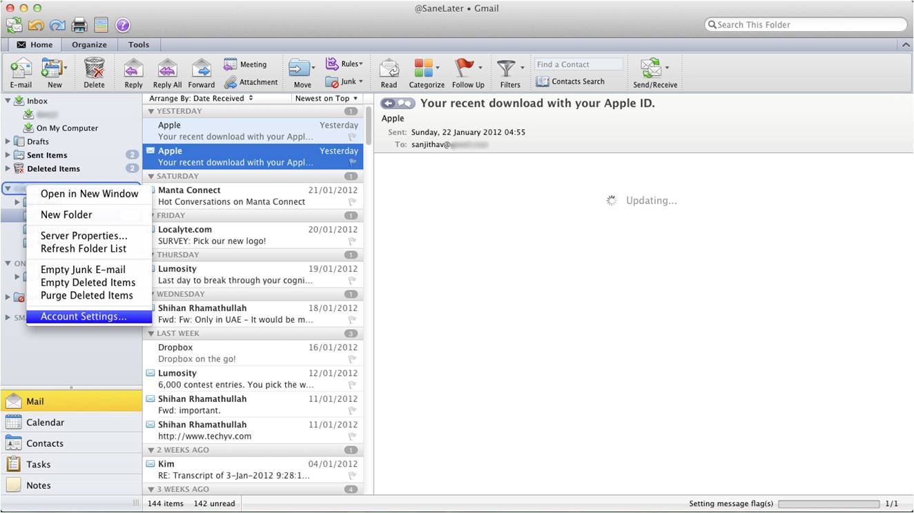 Outlook 2011 mac keeps downloading old emails