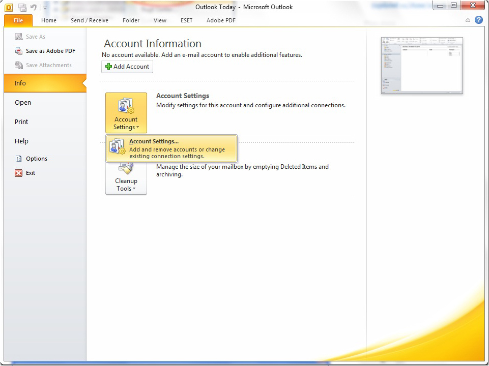 how to configure aol email in outlook 2010