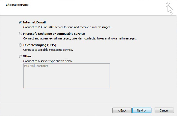 configurar aol living en Outlook 2010 pop3