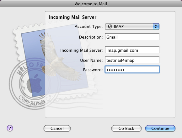 gmail smtp settings for mac mail