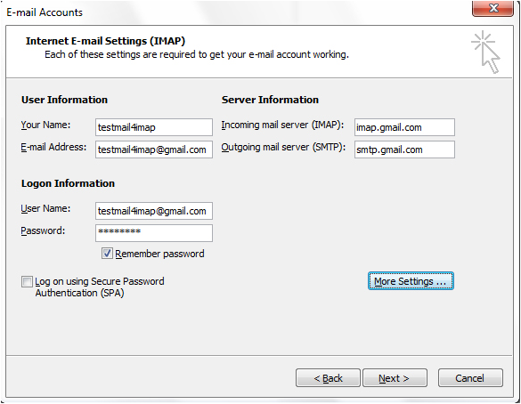 Gmail Outlook 2003 image5