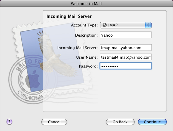 pop to imap apple mail yahoo att